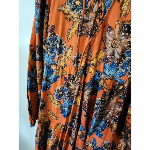 Old Navy Dresses & Skirts - Tiered Floral Swing Dress Rich Jewel Tones Earthy Autumnal 70s Retro Boho Large